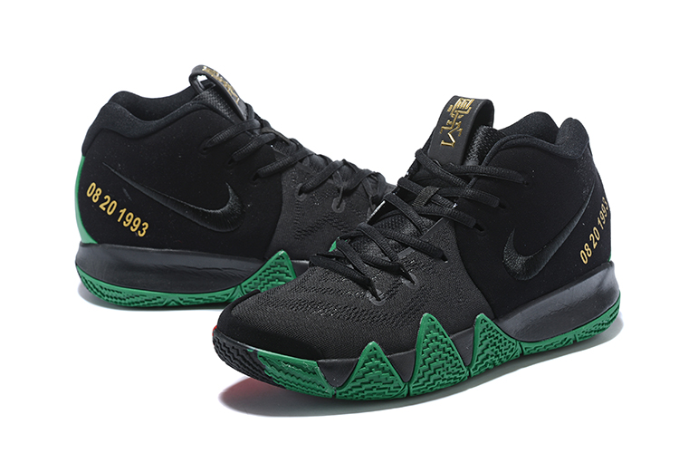2018 Men Nike Kyrie 4 Black Green Shoes